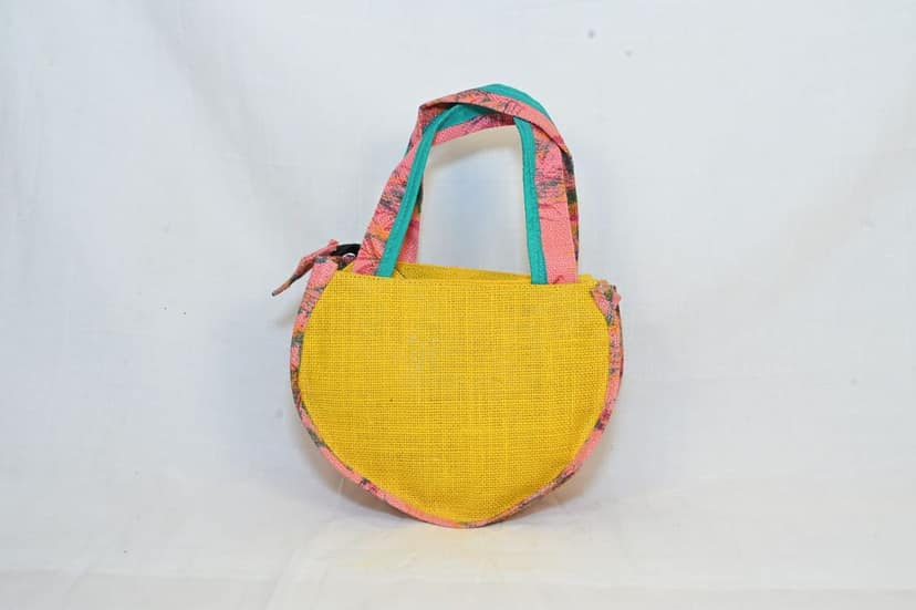 Handmade Jute Fabric Small Bag view 2
