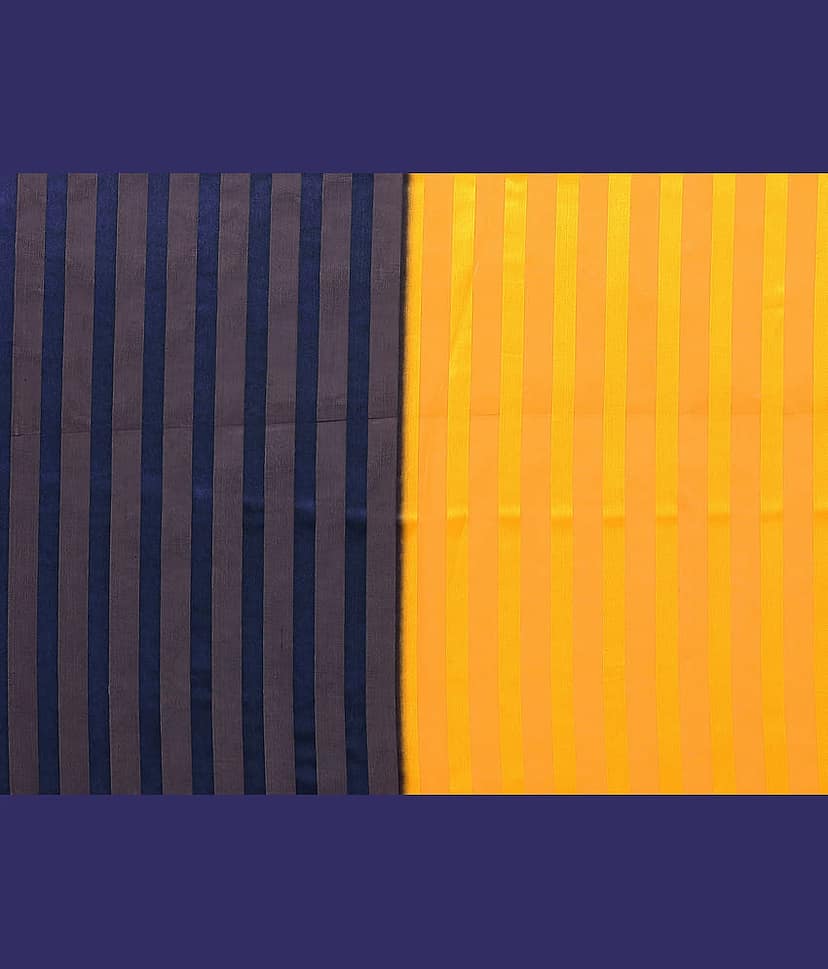 ANAND SAREES Satin Striped Saree With Unstitched Blouse Piece ( Multicolor ) view 2