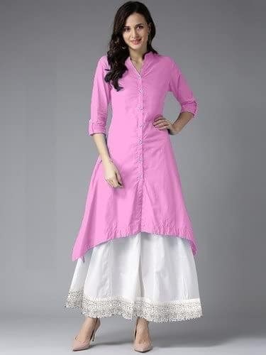 Buy & Try Women's Rayon Kurti Set | Rayon Kurit Palazzo Set | Kurti with Palazzo | Triangle Kurtis. view 2