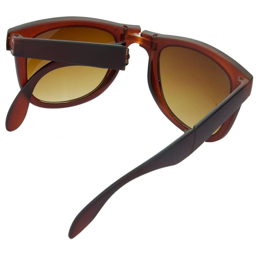 HRINKAR Men Women Boys & Girls Pilot Sunglasses Brown & Black Frame, Brown & Violet Lens (Medium) Pack of - 2 view 7