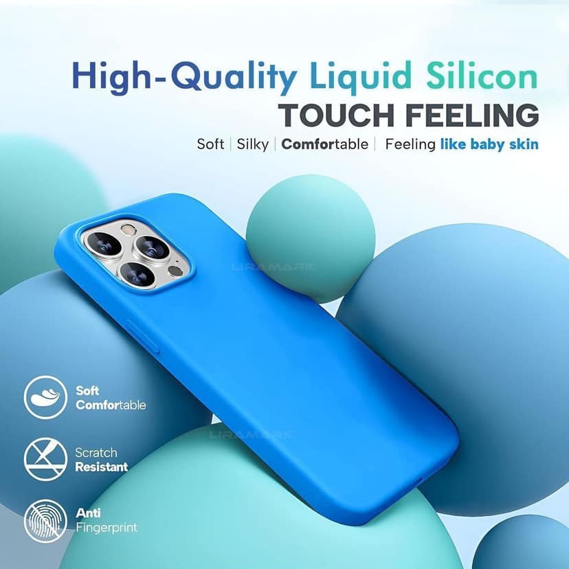 LIRAMARK Liquid Silicone Soft Back Cover Case for iPhone 15 Pro Max (6.7 inch) view 3