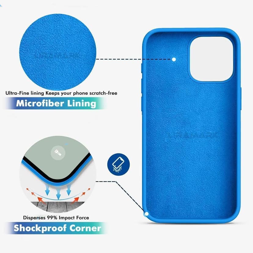 LIRAMARK Liquid Silicone Soft Back Cover Case for iPhone 15 Pro Max (6.7 inch) view 4