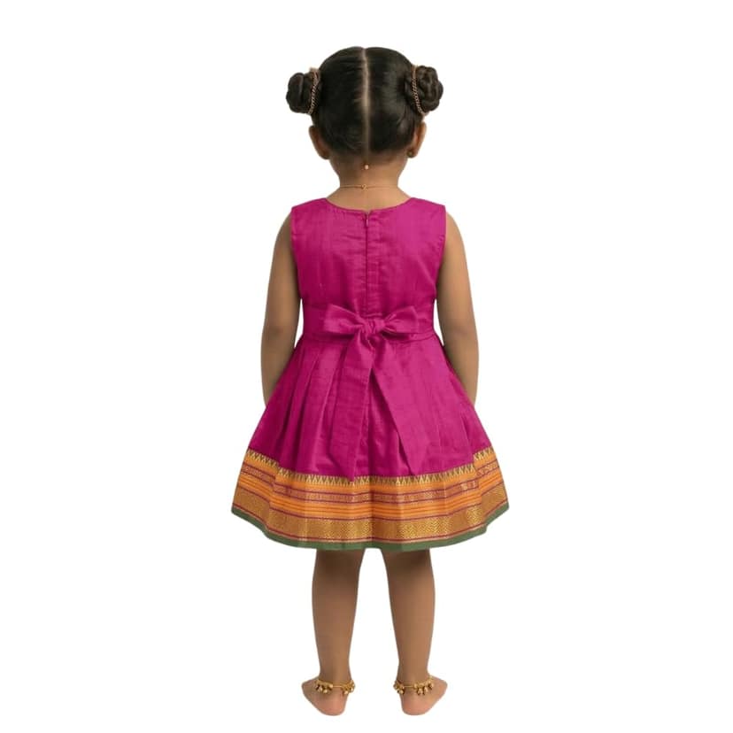 Mom and Me Baby Girls Summer Frock Dress (0–5 Years) | Soft Acrylic Cotton with Pure Cotton Lining | Sleeveless Round Neck | Lightweight & Breathable (in, Age, 4 Years, 5 Years, Regular, Pink) view 2