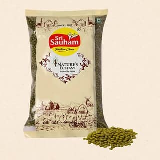 Sri Sauham Moong Sabut, Unpolished Whole Green Gram - 1kg