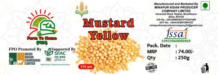 Mustard Yellow Seeds Online - 250 gm view 4