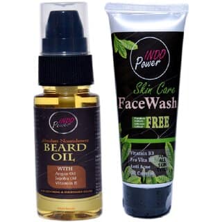 INDOPOWER ADd239-ABSOLUTE NOURISHMENT BEARD OIL 30ml. + SKIN CARE FACE WASH 100g.