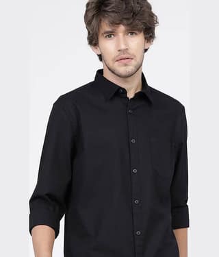 VILLAIN Cotton Blend Slim Fit Solids Full Sleeves Men's Casual Shirt - White ( Pack of 1 )
