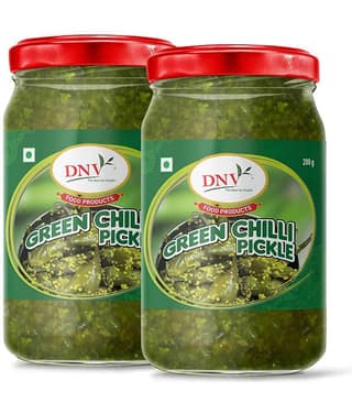 DNV FOOD PRODUCTS PVT LTD Green Chilli Fruit Pickle 800 g
