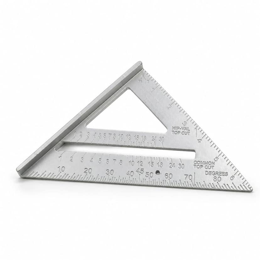 Oblivion Double Side Scale Aluminium Alloy Metric Inch Triangle Ruler Measurement Hand Tools, Speed Square, Square Layout Tool (7 inch speed square)