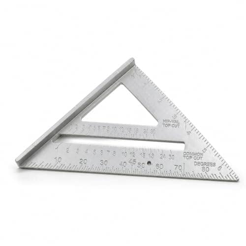 Oblivion Double Side Scale Aluminium Alloy Metric Inch Triangle Ruler Measurement Hand Tools, Speed Square, Square Layout Tool (7 inch speed square) view 2