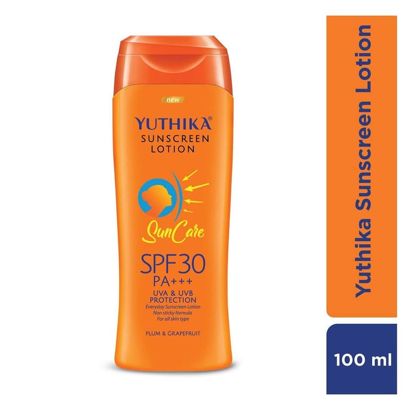 Yuthika Sunscreen Lotion SPF 30 PA+++ with UVA & UVB Protection, Sun Cream for All Skin Types - 100ml view 3