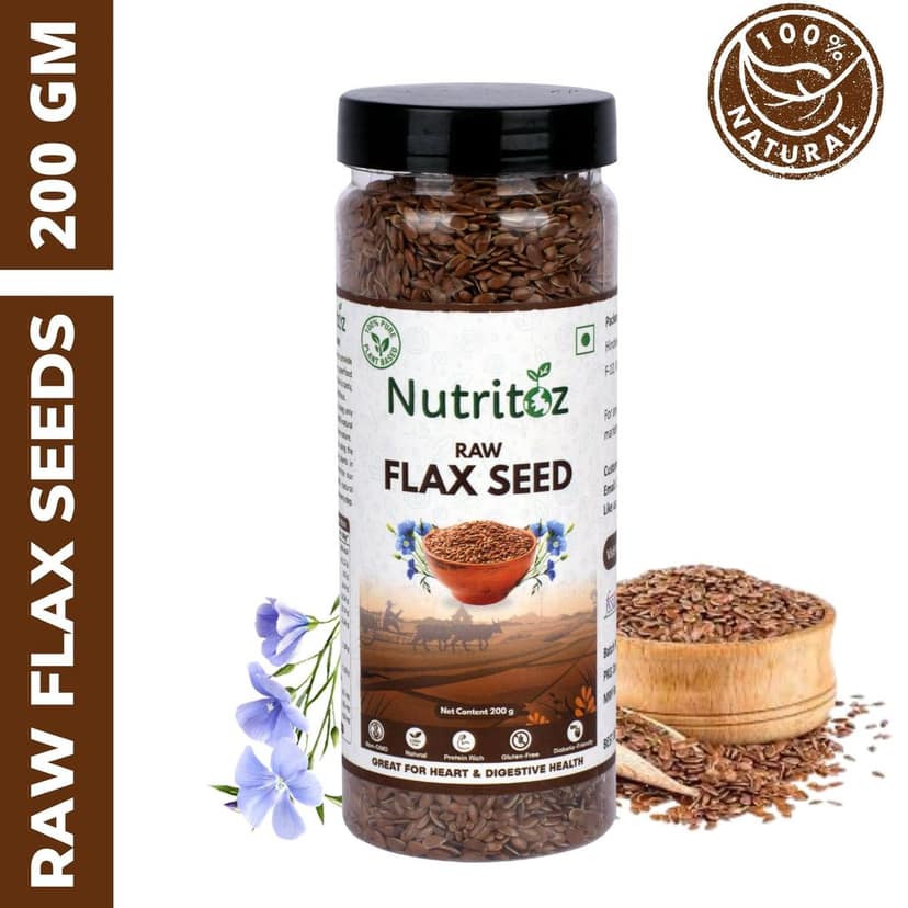 Nutritoz Raw Chia Seeds, Flax Seeds, Pumpkin Seeds, Sunflower Seeds Combo Loaded with Omega-3, Zinc, Fiber, Calcium, Protein for weight loss, Healthy Heart and Immunity seed for Eating (800 g, Pack of 4) view 3