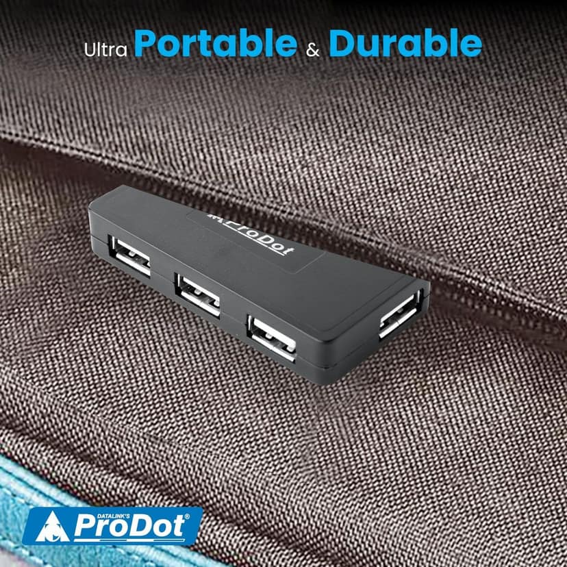 ProDot 4 Port USB 2.0 Hub with Hi-Speed Data Transfer, LED Indication & Micro USB Port for Additional Power view 6
