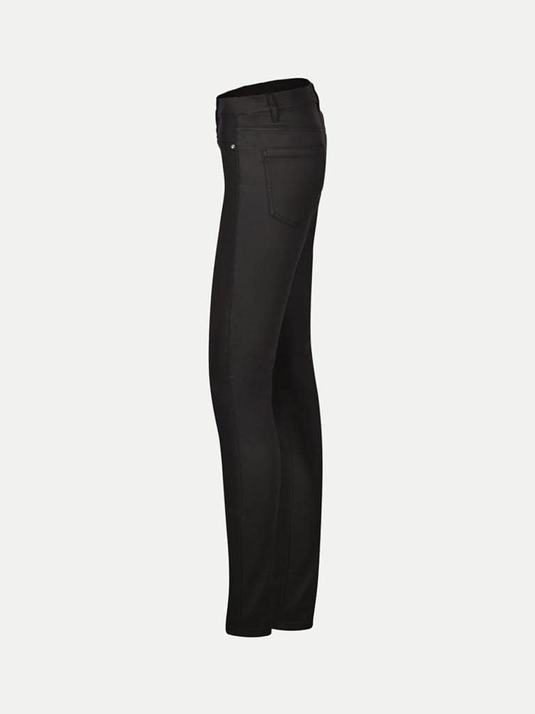 Women Black Solid Legging view 3