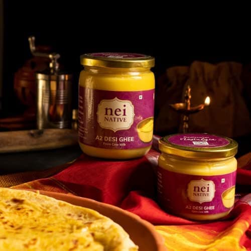 NeiNative A2 Ghee Bilona Method Ghee- A2 Cow Desi Ghee - A2 Cow Ghee Pure Cultured Desi Cow Ghee- Pure Ghee-Glass Bottle Bilona Ghee - Better Digestion and Immunity (1000 ML (Pack of 2)) view 4