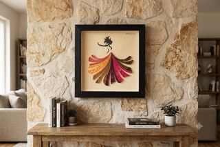 Handmade Quilling Art Frame with Intricate Paper Quilling Design for Home and Wall Decoration
