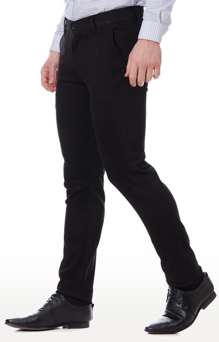 TAHVO Men Black Trousers view 2