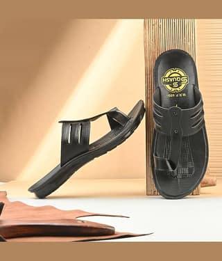 Squash Black Men's Thong Flip Flop