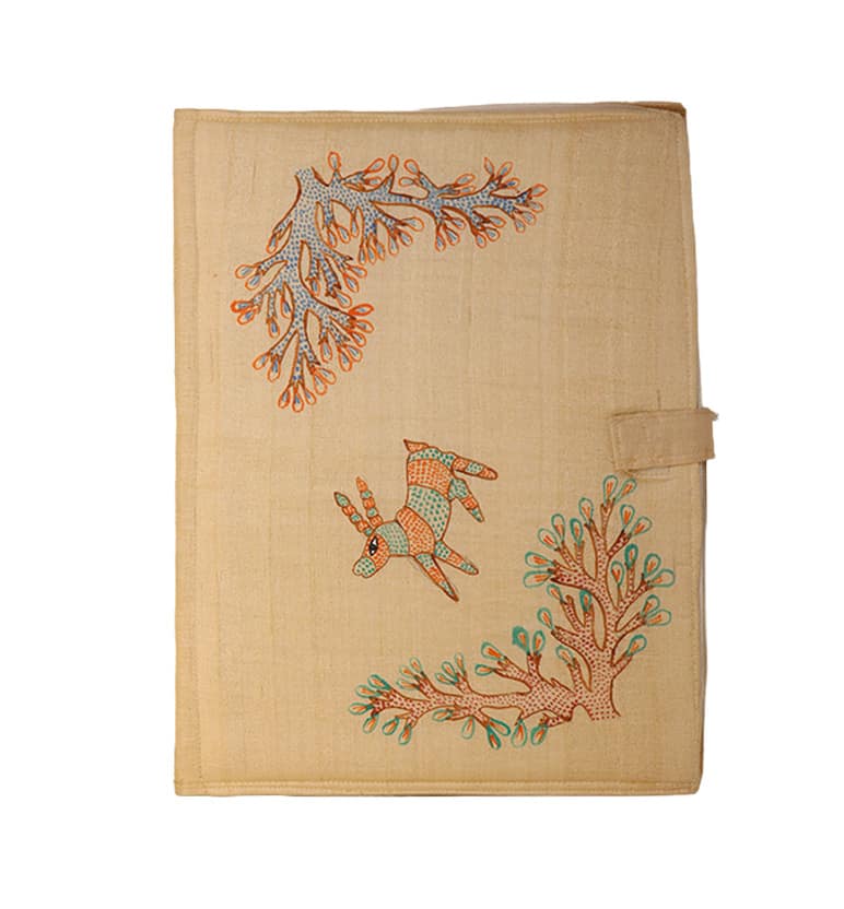Handcrafted Gond Folk Art Fabric File Folder view 5