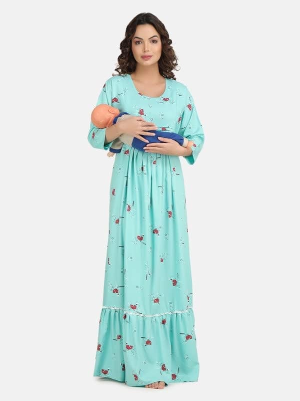 KOI Green Rayon Summertime Maternity Casual Dress XL view 3