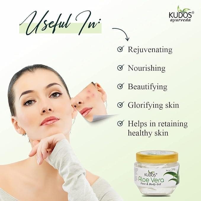 Kudos AloeVera Face & Body Gel 200gm, Face Body Gel for Skin, Moisturizing, Skin for All Skin Type view 3