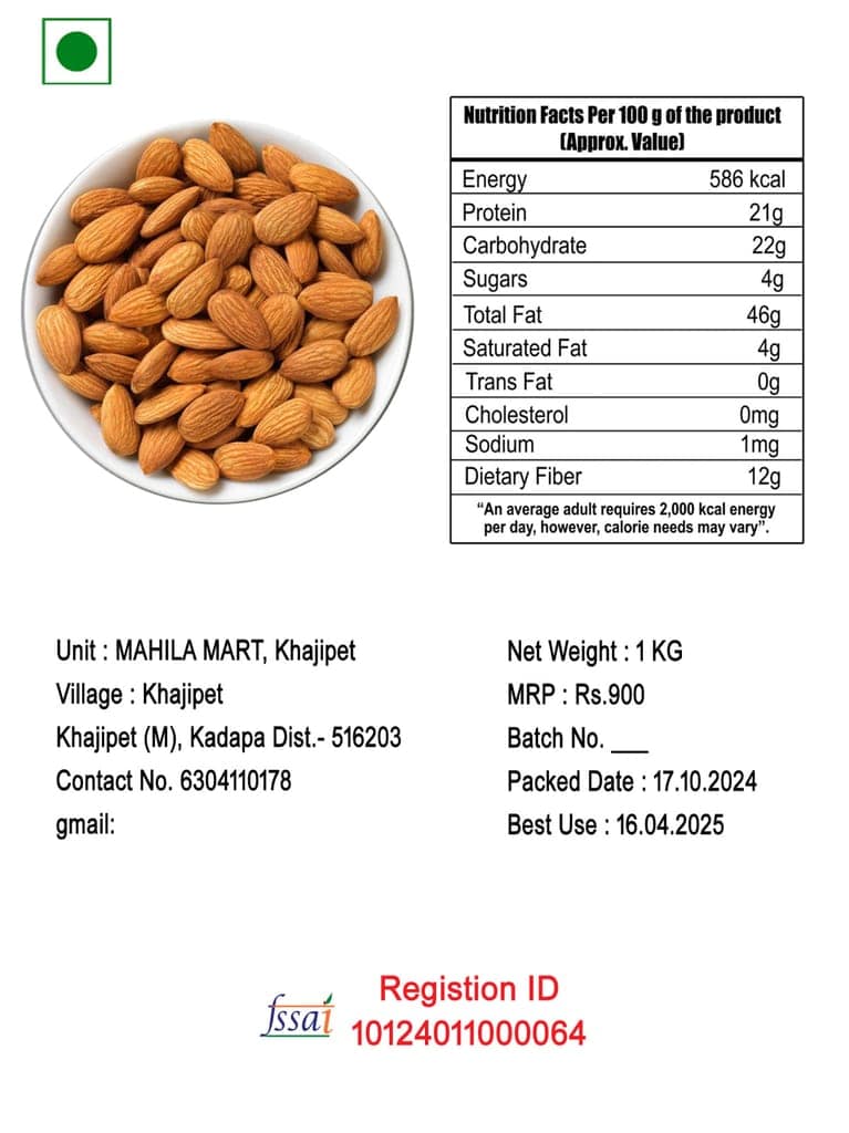 Almonds by Mahila Mart. view 3
