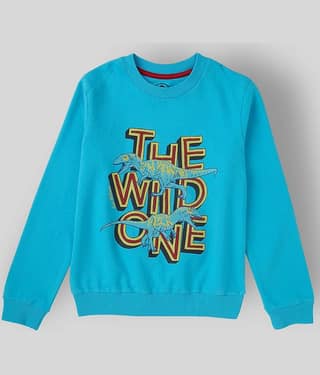 Cub Mcpaws Pack of 1 Boys Cotton Sweatshirt ( Blue )