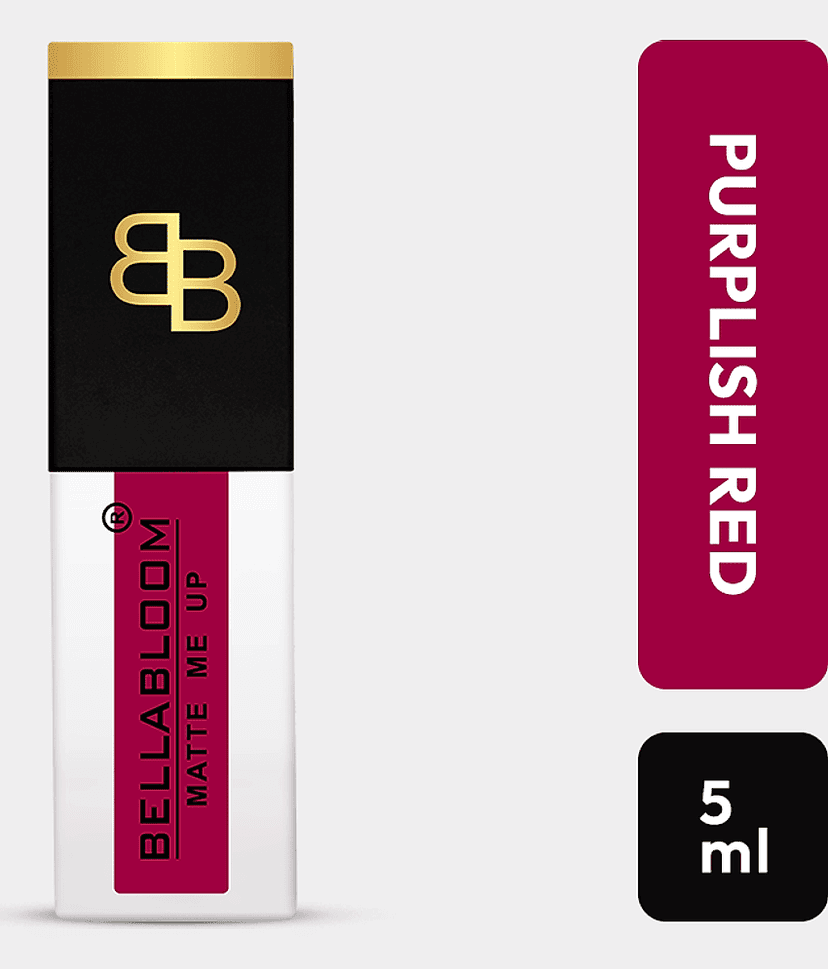 BELLABLOOM Purple Red Liquid Matte Lipstick, 5ml (Pack of 1) view 2