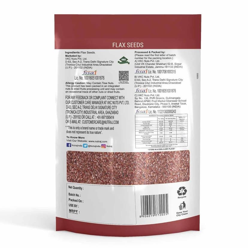 Nutraj Seeds Combo Pack 800g (Pumpkin Seeds 200g, Chia Seeds 200g, Flax Seeds 200g, Sunflower Seeds 200g) view 7