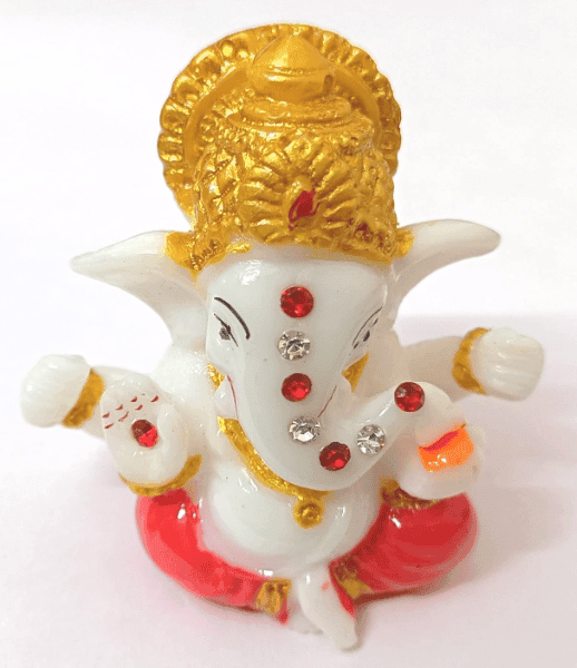 Ayushmann Traders Ganesh Idol Car Dashboard - Hindu Ganesha Statue India Ganpati Lord Murti Mandir Diwali Gifts