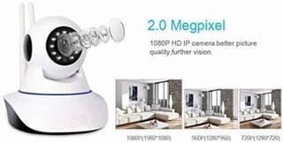 CCTV 1080p Wireless Camera WiFi Mobile 360°Live Alarm TwoWay Audio Night Vision Security Camera (256 GB, 1 Channel)