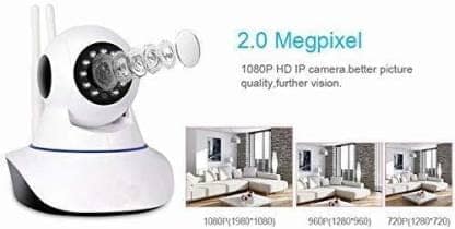 CCTV 1080p Wireless Camera WiFi Mobile 360°Live Alarm TwoWay Audio Night Vision Security Camera (256 GB, 1 Channel)