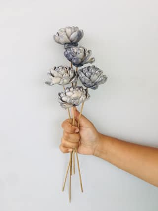 Chambray Sola Flower (5pcs)