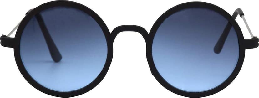 HRINKAR Unisex Round Sunglasses Multicolor & Grey Frame, Blue & Clear Lens (Medium) - Pack of 2 view 2