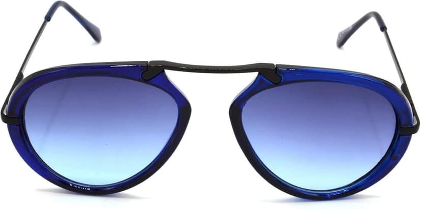 HRINKAR Unisex Round Sunglasses Multicolor & Grey Frame, Blue & Clear Lens (Medium) - Pack of 2 view 3