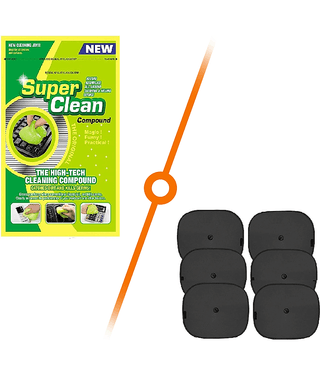 TANTRA Car Accessories Combo Kit with Car Sunshade 6pcs and Car Cleaning Gel Pouch