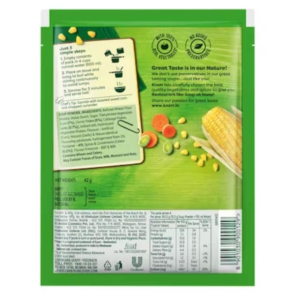 Knorr Chinese Sweet Corn Veg Soup 47 Gms view 3