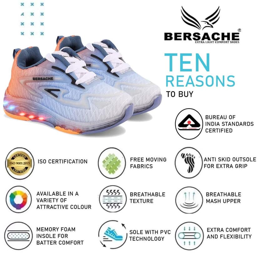 Bersache Sneaker, Loafers ,Casual With Extra Comfort Sneakers For Kids view 5