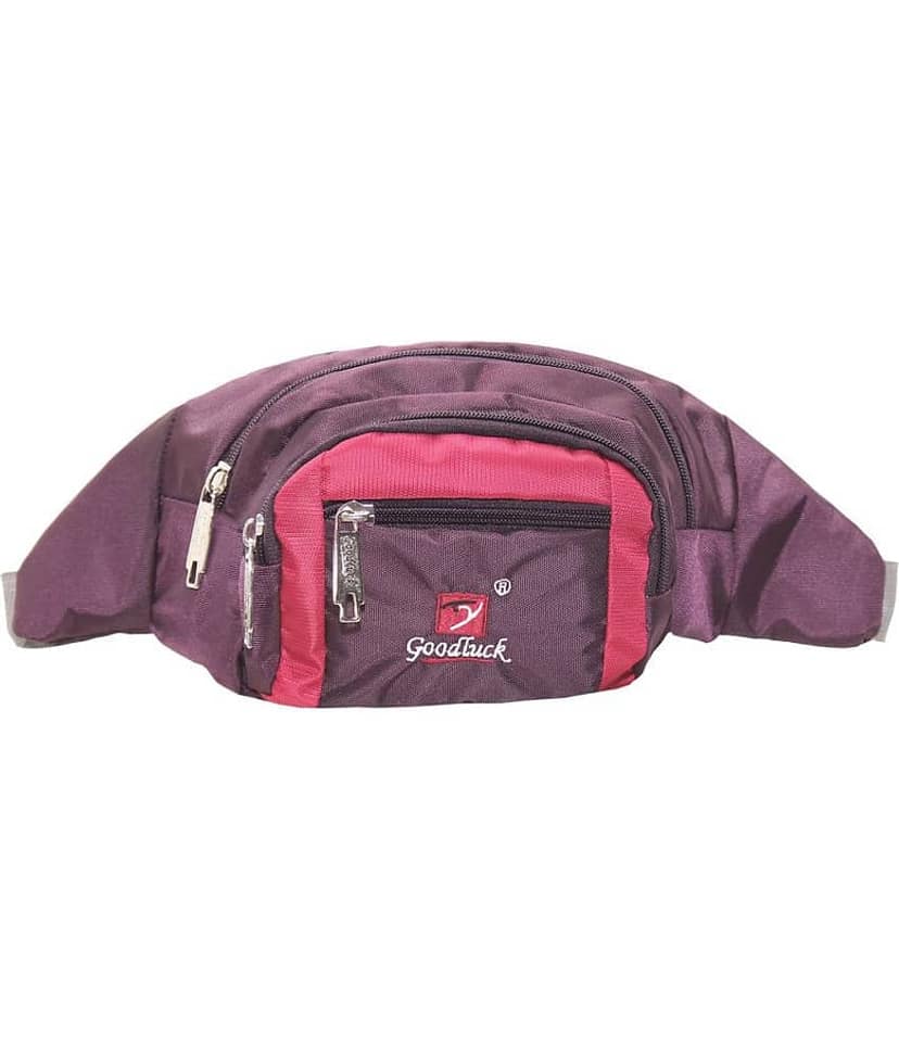 Goodluck Polyester Maroon Waist Pouch view 2