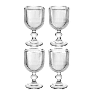 Lining Wine Glasses | 370ML | Premium, Champagne, Crystal, Vintage, Italian Glass Mug | Perfect for Home, Bar, Casino Party |
