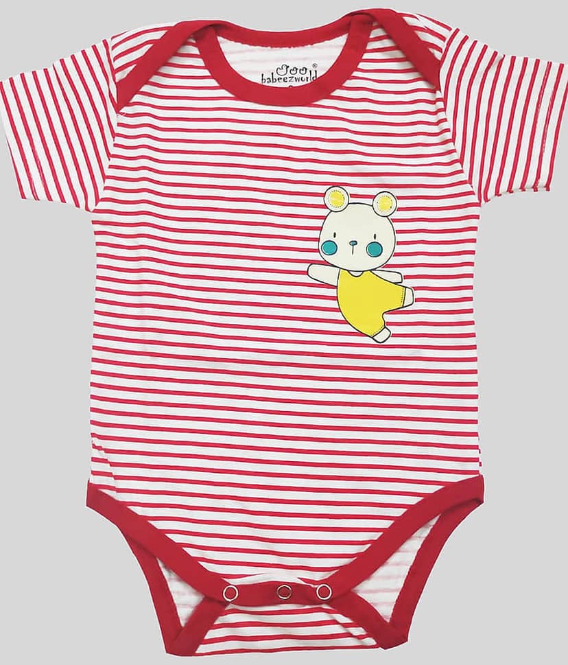 Babeezworld Pack of 1 Baby Boys 100% Cotton Bodysuit ( Black )