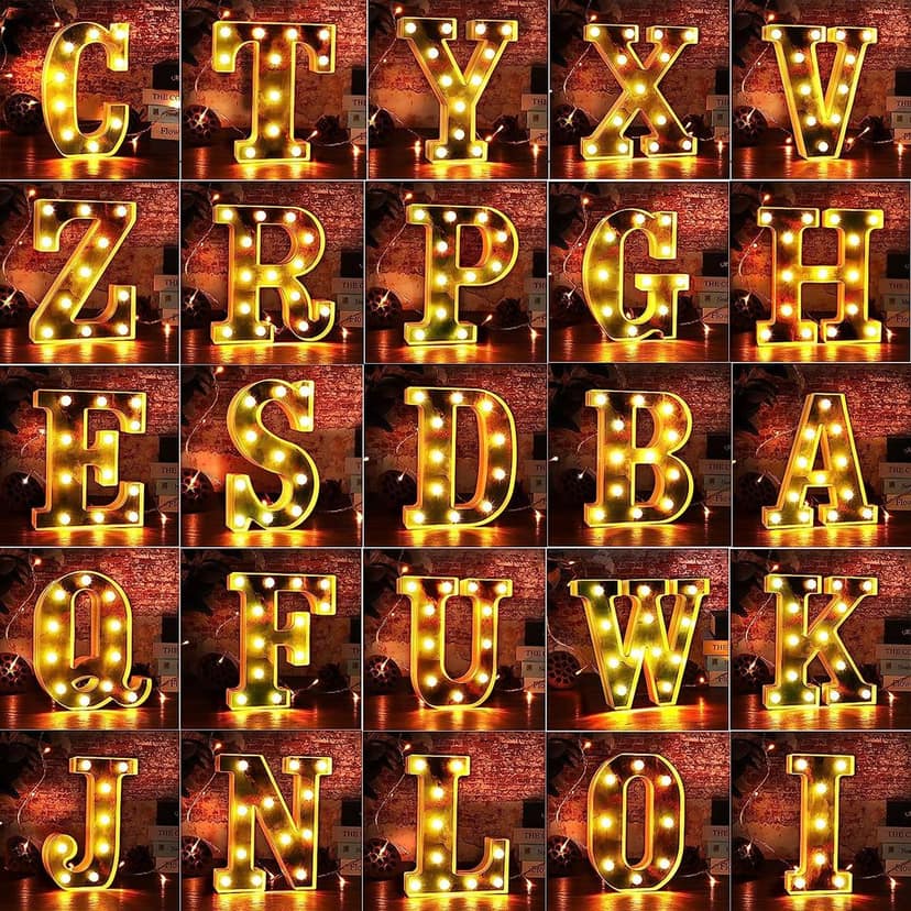 LED Golden Marquee Alphabet E-1PC view 4