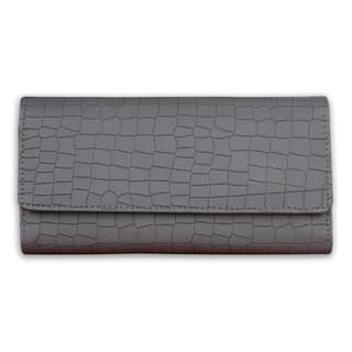 The Wallet Store Croco Design Clutch - Grey