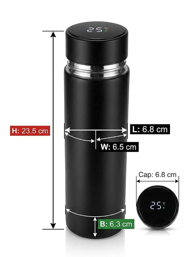 Smart LED Temperature Display Vacuum Flask 500ml view 2