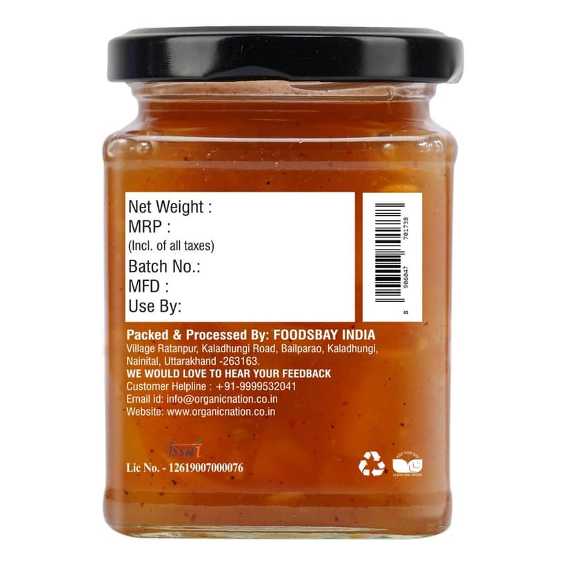 Organic Nation Mango Chutney 300g | Authentic Indian Sweet & Spicy Relish | Handcrafted with Fresh Mangoes & Natural Spices | No Preservatives | Perfect for Dips, Sandwiches & Curries view 9