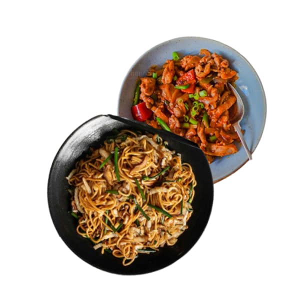 Schezwan Chicken With Noodles Meal