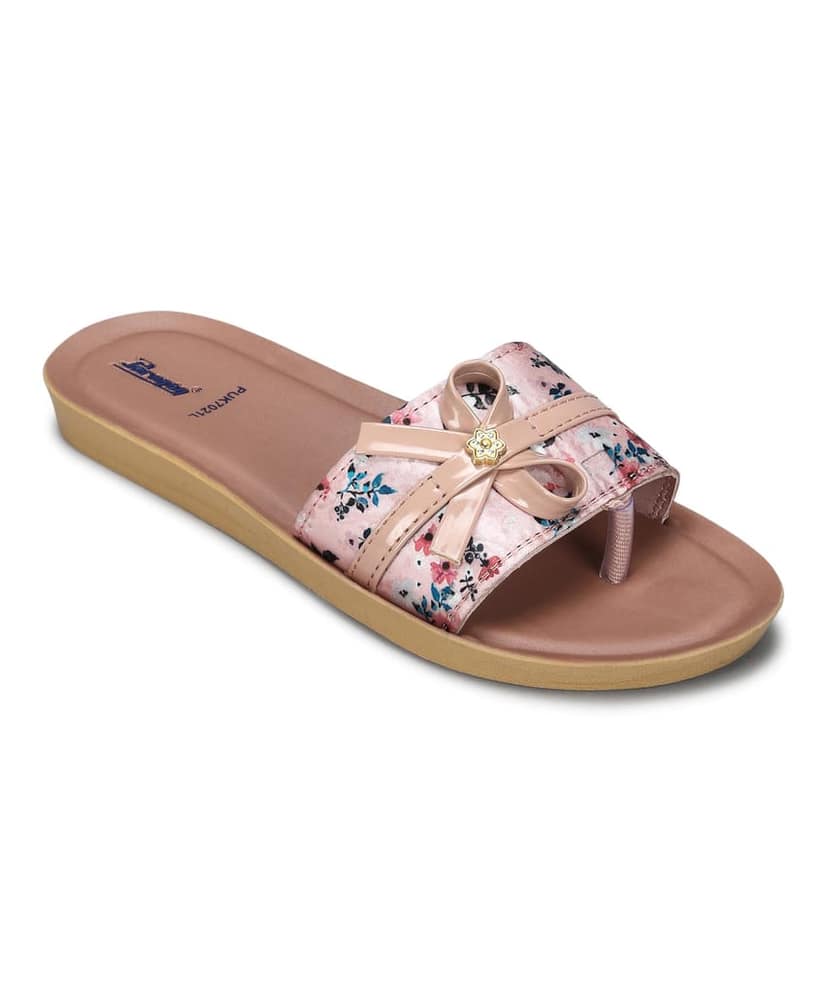 Paragon Women's Peach Sliders with Anti-skid Cushioned Sole for Everyday Use view 5