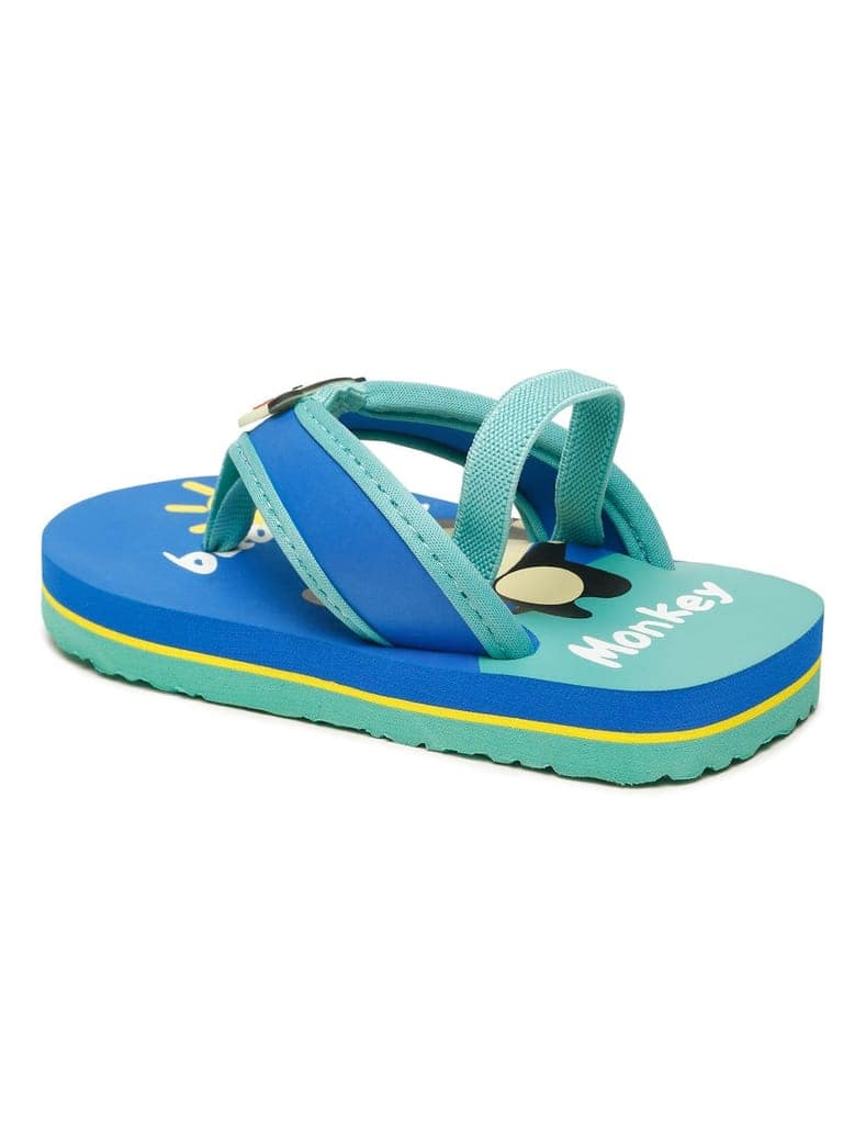 Premium Monkey V-Shape Flip-flops With Adjustable BackSupport - Blue (Unisex) view 6