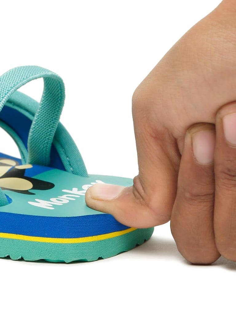 Premium Monkey V-Shape Flip-flops With Adjustable BackSupport - Blue (Unisex) view 7