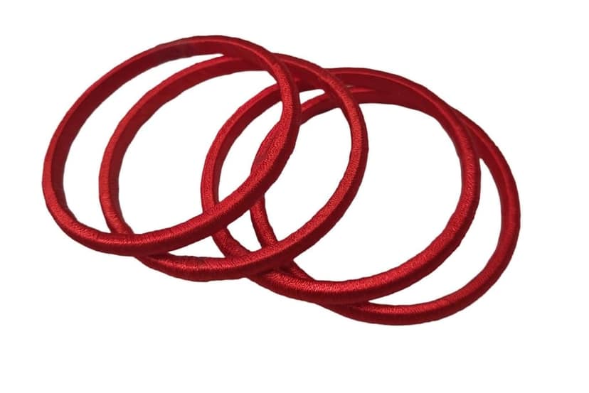 Red Silk Thread Bangle Set of 4 for Women and Girls view 3
